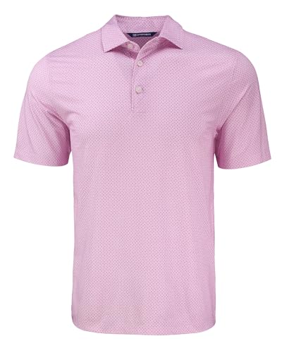 Polo para hombre Cutter & Buck Pike Eco Diamond Dot Print reciclado talla X-Large color Gelato