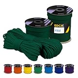 EdcX 4 mm Polyester Paracord 550 (15, 30 et 50 m) – 4 mm Type III, Corde de Parachute résistante à la déchirure pour la Survie 100% Polyester avec 7 Fils | Couleurs Unies