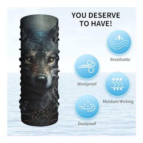 Wolf Dark Gothic Cuello Cool Gaiter Cubierta Facial Bandana Pasamontañas para Mujeres y Hombres Bufanda para Motociclismo Ciclismo Esquí Fiesta miniatura 5