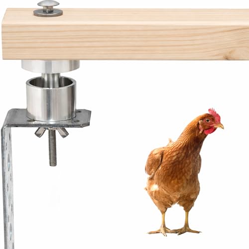 KikeriClean Milbensperre für Hühnerstange 2er Set Aluminium CNC gefräst Milbenfalle/Milbenstopp gegen rote Vogelmilbe (2er Set) (Milbensperre ohne Winkel & Schrauben (2er Set))