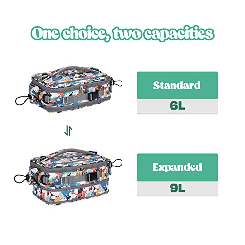 Maelstrom Lunch Box Kids,Expandable Kids Lunch Box,Insulated Lunch Bag For Kids,Lightweight Reusable Lunch Tote Bag For Boy/Girl,Suit For School/Picnic,9L,Giraffe #TOP1