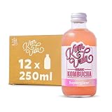 Komvida Kombucha Pack 12x250ml - Bebida Ecológica de Té fermentado, Probióticos Naturales, Sin Azúcares Añadidos - Sabor Superglow