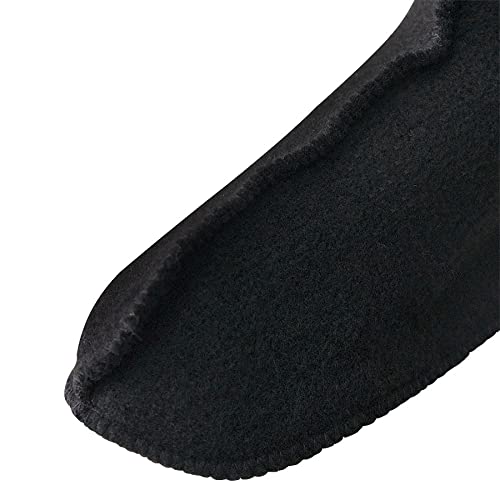 3Kamido Filz Stiefel Socken Innenschuhe Innenstiefel für Regenstiefel LANG Damen Herren Socke ERWÄRMUNGSEINLAGE AUS Filz Thermosocken Schwarz 47/48