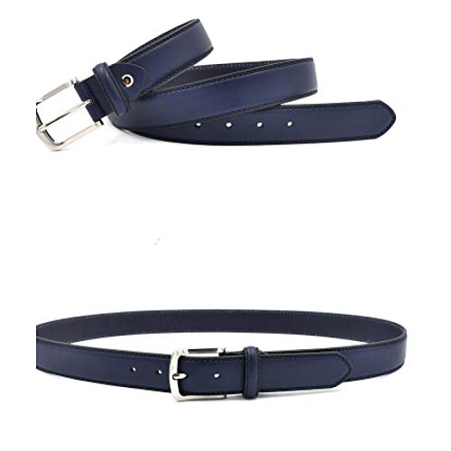Ceintures double couture homme en cuir avec boucle simple classique - 2