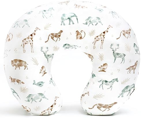 GRSSDER Nursing Pillow Cover Stretchy Minky Removable Nursing Covers for Breastfeeding Pillows, Ultra Soft Comfortable Slipcover for Boy and Girls, Stylish Pretty Dinosaur — 사진 7