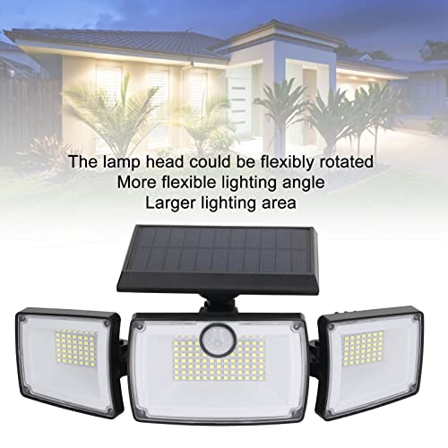 Lâmpada De Parede Solar Orenic De 3 Cabeças 6W 7700K IP65, Ajuste, Luz De Indução Solar De Alta Sens