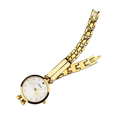 Gosasa Ladies Fashion Quartz Wrist Watches Elegant Watch for Women Waterproof Stainless Steel Strap Luxury Women Watch (t Gold White) by Gosasa - Used condition - Image 5