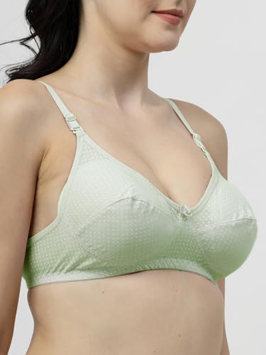 Image of Blue, Lemon, Green Wirefree Non Padded Polka Print Bra