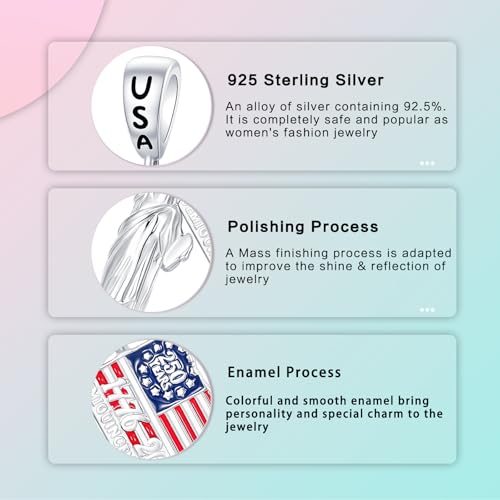 Image of LUXILLA Love You Best Friend Grandma Wife Heart Charm 925 Sterling Silver Charms Fit for Bracelets Necklace Jewelry Gift for Women