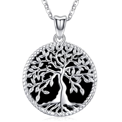 Odinstone Tree of Life Necklace for Women Sterling Silver Family