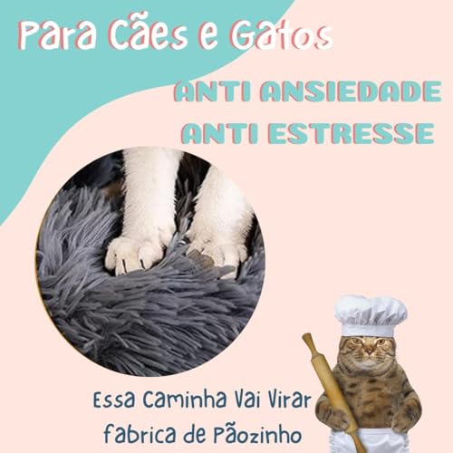 Cama Pet Nuvem 70x70cm e 50x50cm Cachorro/Gato Tamanhos M e G (Cinza, G)