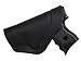 Barsony Black Leather Inside The Waistband Holster for Compact-Subcompact 9mm 40 45