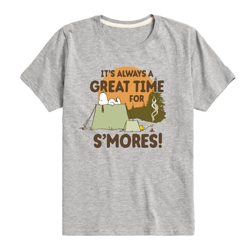 HYBRID APPAREL - Peanuts - Smores Snoopy Woodstock - Toddler & Youth Short Sleeve Graphic T-Shirt