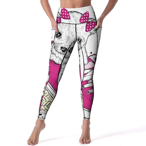 Legging yoga fitness femmes imprimé pantalon sport taille haute jogging taille s