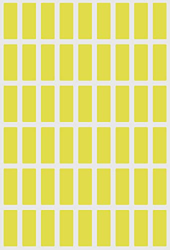 Royal Green Extra Small Labels 1 inch x 3/8 inch - Pastel Yellow Sticker (25mmx10mm) - 1350 Pack