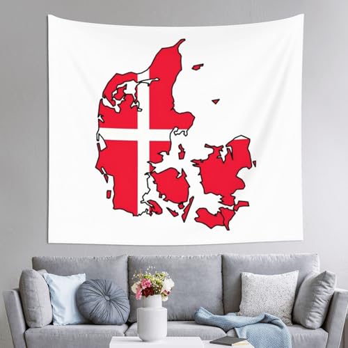 Tapisserie drapeau danois JEJEA 152x130cm grand format imprimé pour déco murale