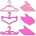 Suilung 30 Pièces Mini Cintres pour Vêtements de Poupées Mini Cintres pour Vêtements de Poupées en Plastique Roses Accessoires de Poupée pour Vêtements Placards Penderies Maison de Poupée