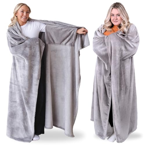 Super Blanky Wearable Blankets for Women - Cozy Fathers Day Gift for Dad, Adult Comfy Wearable...