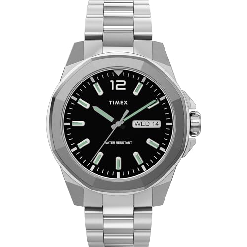 Image of TIMEX Octogonal 44mm Black Dial Analog Men Watch - TW2U14700UJ