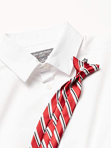 Van Heusen Boys Long Sleeve Collared Button-Down And Tie Set Dress Shirt, White Poplin, 14-16 Husky #TOP1