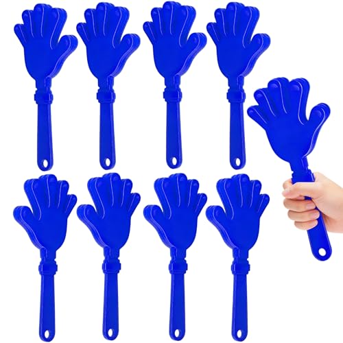 Hongdouo 8PCS Hand Clappers 7.5 Inch Clapping Noisemakers Plastic Noise Makers Mini Hand Soundboard Party Favors Clacker for Birthdays Games Ball Dance 2026 World Cup Sporting Events Cheers Supplies