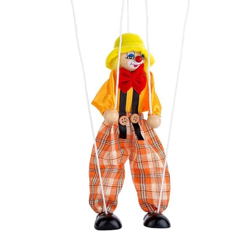 Marionnette à Cordes en Bois de 9, 45 Pouces avec Membres Mobiles pour Un Jeu imaginatif et Un théâtre de marionnettes, Jaune
