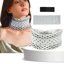 Silicone Neck Braces for Neck Pain and Support, Soft Cervical Collar for Sleeping Upright, Adjustable Breathable Honeycomb Neck Protector Wrap, Keep Vertebrae Stable, Cervical Spine Pressure Relief Gray