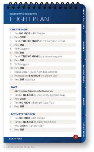 King KLN 89B Qref Checklist (Qref Avionics Quick Reference)      Spiral-bound – December 15, 2008