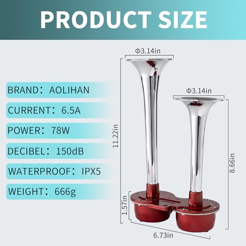AOLIHAN 150DB No Compressor Horn