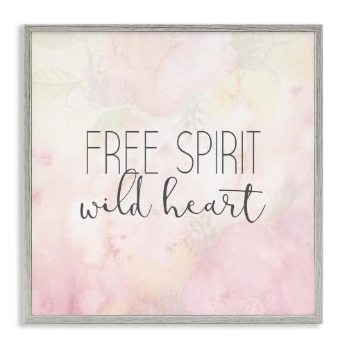 Free Spirit Wild Heart Affirmation, 17 x 17 Inch Framed Giclée Print