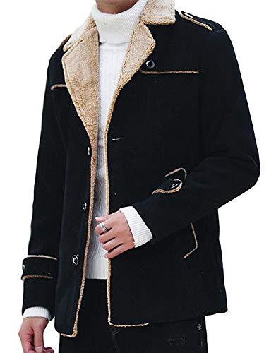 fur lined pea coat