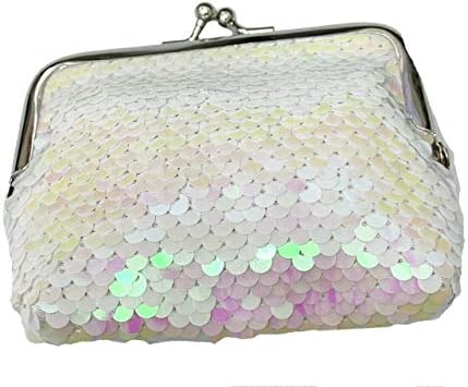 Ladies Girls Reversible Sequin Coin Wallet Pouch Money Purse Card Holder Gift UK (Rainbow)