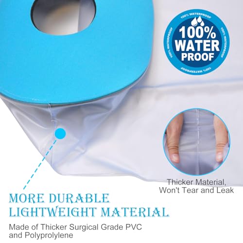 Image of Kids Arm Cast Cover for Shower Bath,Soft comfortable watertight seal to Keep Wounds Dry,Waterproof Child Bandage Protector Cover Perfectly Broken Hand,Wrist, Finger,Elbow with No Mark on Skin (Medium)