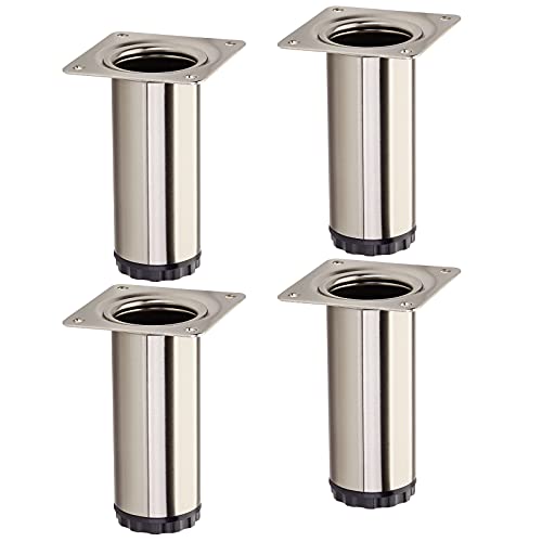 Sotech BRAVO Möbelfüße 4 Stück Edelstahloptik