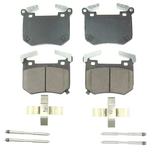 Image of PowerStop Rear Brake Pads for Genesis G70 2019-25 | Kia Stinger 2018-23 - Z17 Ceramic Brake Pads with Installation Hardware, 17-2144