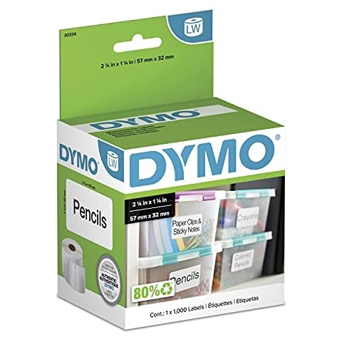 DYMO Authentic LW Multi-Purpose Labels DYMO Labels for LabelWriter Printers Great for FBA / FNSKU Barcodes 1-1/4" x 2-1/4" 1 Roll of 1000 Cover