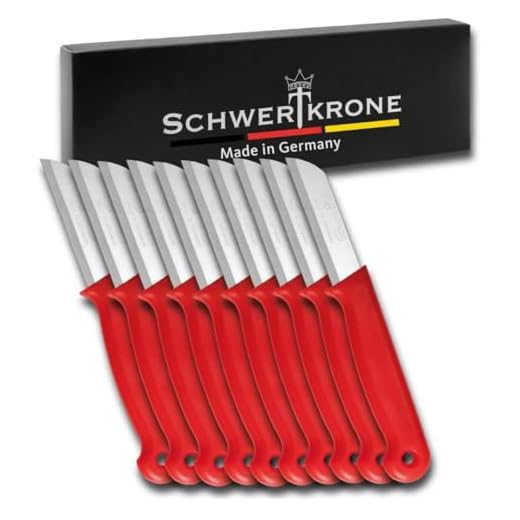 SCHWERTKRONE Fruitmes- en schilmesjesset (10 stuks) Made in Solingen, Germany - Professioneel en scherp roestvrij staal - Groentemessen/Schilmessen