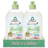 Frosch Baby - Detergente Ecológico Biberones, Tetinas y Chupetes con Pantenol | Limpiador Hipoalergénico y Sin Fragancias | Pack 2 x 500 ml