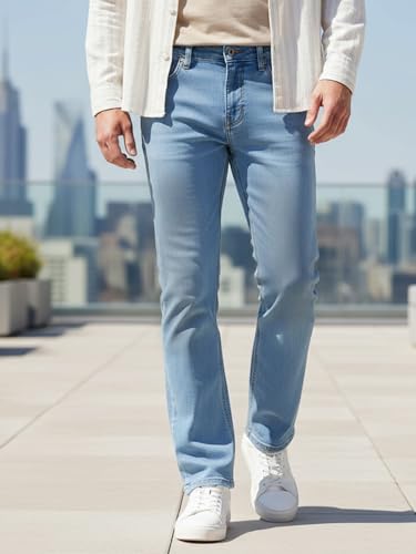Image of Neostreak Men's Washed Bootcut Jeans Stretchable