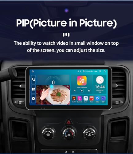 hizpo Rádio estéreo de carro QLED de 8 núcleos de 10,3 polegadas para Dodge Ram 1500 2500 3500 (2013