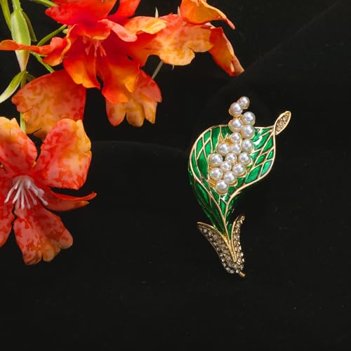 Image of Calla Lily Brooch for Women Enamel Calla Lily Lapel Pins Jewelry Gifts for Mom Wife Elegant Dress Accessories