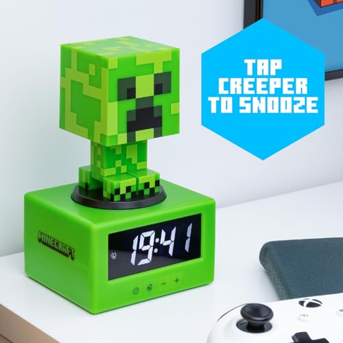 Minecraft Sveglia Creeper Icona Ufficiale con Musica Luce Notturna per Bambini & Adolescents, Accessorio per Stanza di Gioco, Regalo Novità per Fan - Gadget - Immagine 4