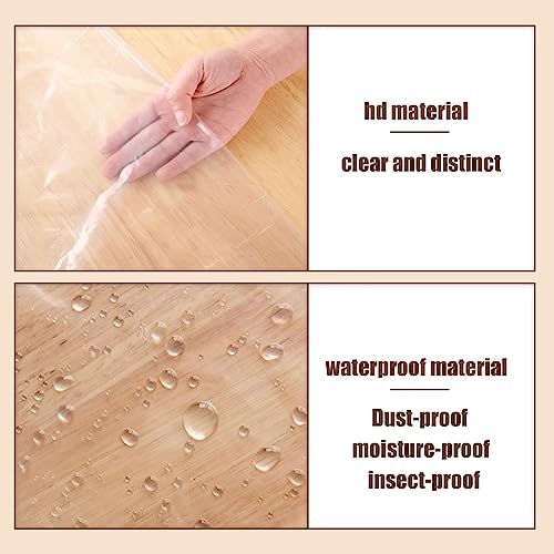 Storage Bags for Clothes,Clear Garment Bags for Hanging Clothes All Plastic Material Dust Protection，High strength toughness for Dry Cleaner, Home Storage, Clothes Storage Closet4