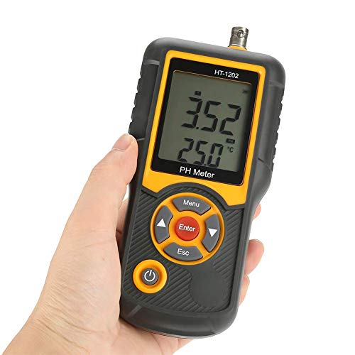 Misuratore di pH portatile, tester digitale di qualità dell'acqua, tester LCD ad alta precisione per misurazione della temperatura, ideale per acqua potabile e piscine