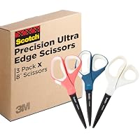 3-Pack 8" Scotch Brand Precision Ultra Edge Scissors (Cobalt, Teal and Hibiscus)