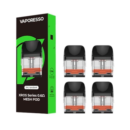 Vaporesso Xros Pods 0.6ohm - 4 Pack Vaporesso Xros pod, Vaporesso Xros 3 mini pods, Vaporesso Xros 3 Pods, Vaporesso Xros mini, Vaper Vaporesso Pods, Vape Pods, Vaporesso Vape Kit - No Nicotine