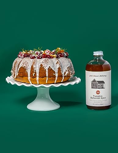 Image of Pink House Alchemy Spiced Butternut Pumpkin Simple Syrup 16 OZ Bottle - Coffee, Cocktail, Non-Alcoholic and Mocktail Drinks, All-natural (SBP)