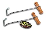 SOUTHWESTERN Boot Hooks Boot Puller for Cowboy Boots, Wood Handles (2 hooks)