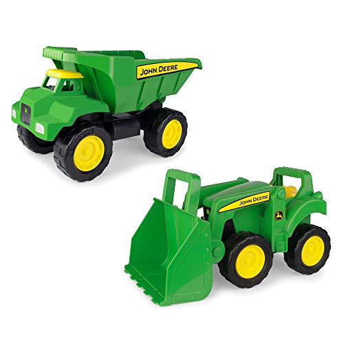 John Deere Sandbox Vehicle Set, Green/ Yellow, 15- Inch