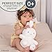 Kids Preferred Miffy Baby 10 in Plush - Embroidered Details, Miffy Logo on Paw, Super Soft Cozy Plush, for Ages 0 Months and up, Beans in Bottom